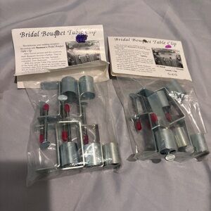 Bridal bouquet Table Clips 2 packs of 5 each NEW